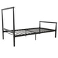 Calixa Modern Metal Bed with Multiple Height Adjustment Options - Black - Twin