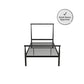 Calixa Modern Metal Bed with Multiple Height Adjustment Options - Black - Twin