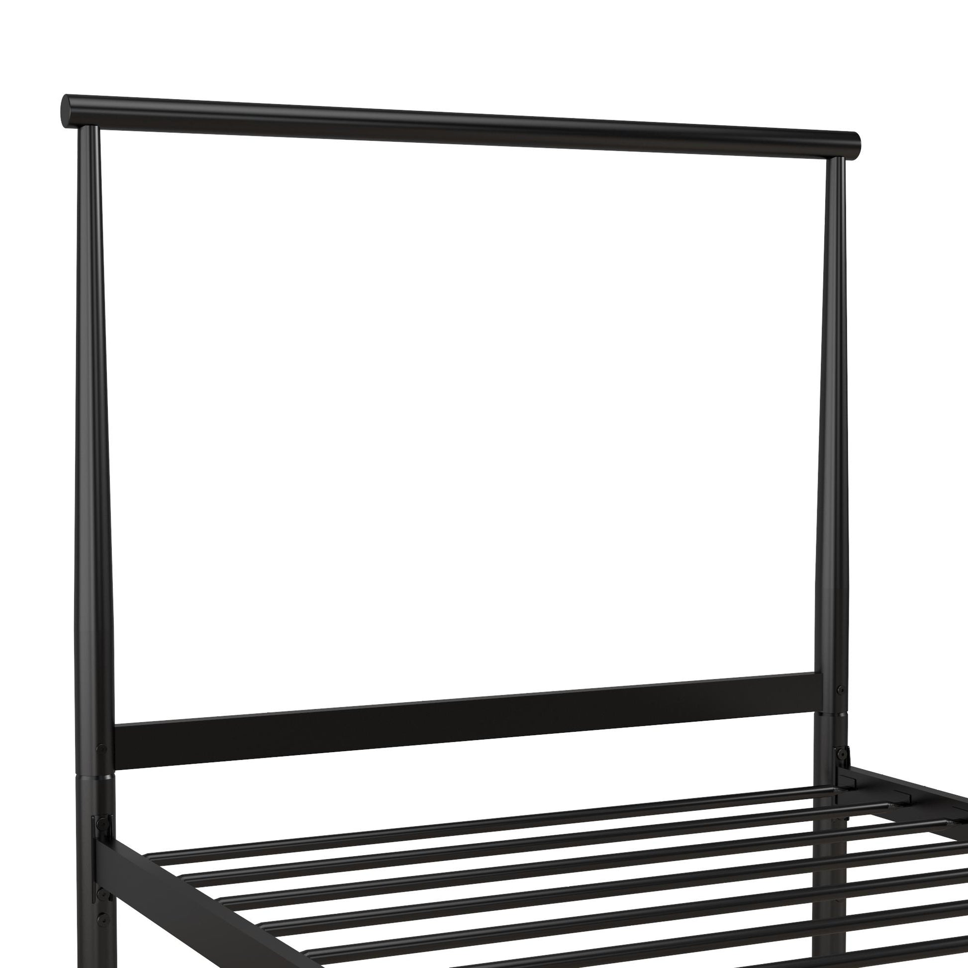 Calixa Modern Metal Bed with Multiple Height Adjustment Options - Black - Twin