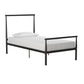 Calixa Modern Metal Bed with Multiple Height Adjustment Options - Black - Twin