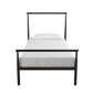 Calixa Modern Metal Bed with Multiple Height Adjustment Options - Black - Twin