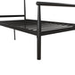 Calixa Modern Metal Bed with Multiple Height Adjustment Options - Black - Twin