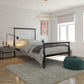 Calixa Modern Metal Bed with Multiple Height Adjustment Options - Black - Twin