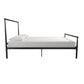 Calixa Modern Metal Bed with Multiple Height Adjustment Options - Black - Full