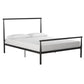 Calixa Modern Metal Bed with Multiple Height Adjustment Options - Black - Full