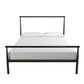 Calixa Modern Metal Bed with Multiple Height Adjustment Options - Black - Full