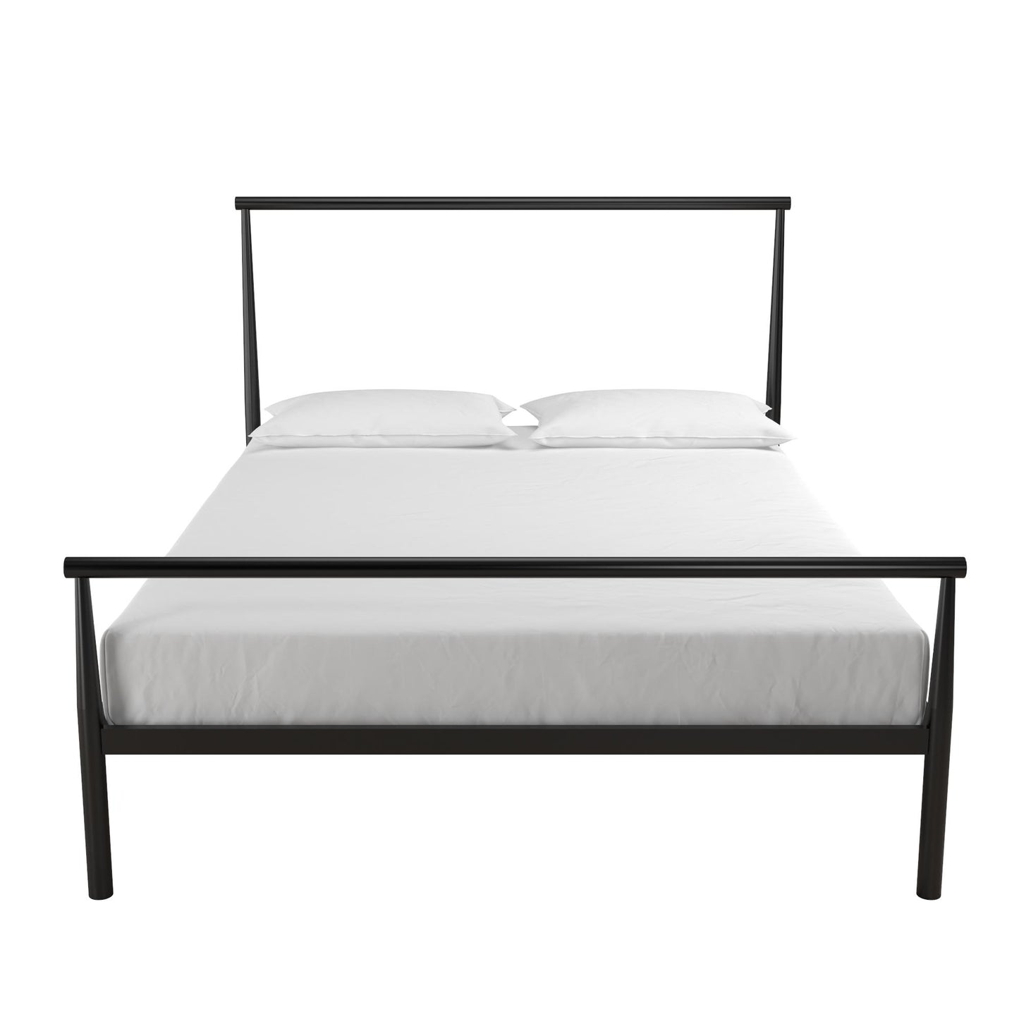 Calixa Modern Metal Bed with Multiple Height Adjustment Options - Black - Full