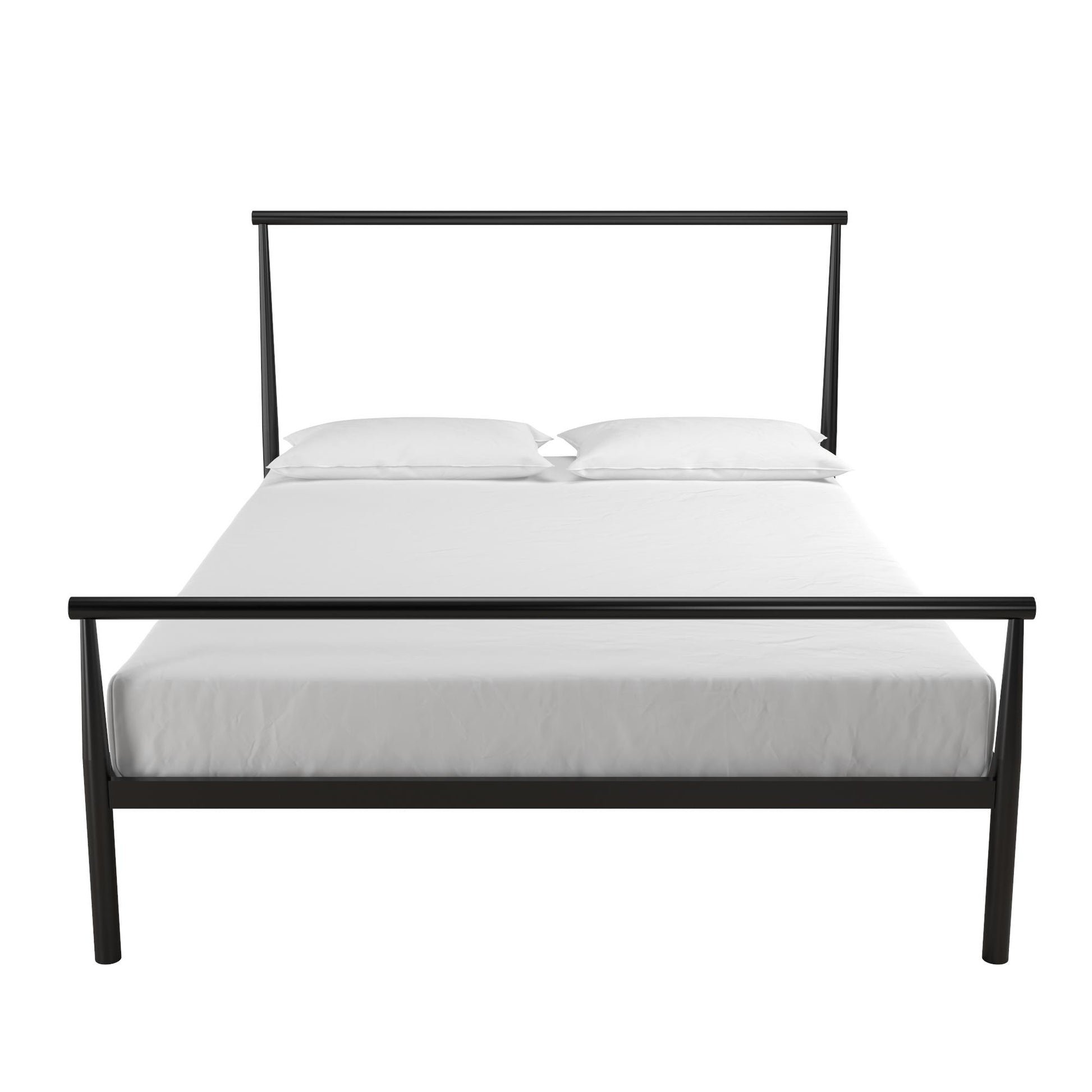 Calixa Modern Metal Bed with Multiple Height Adjustment Options - Black - Full