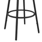 Lesley Upholstered Seat Swivel Barstool - Black