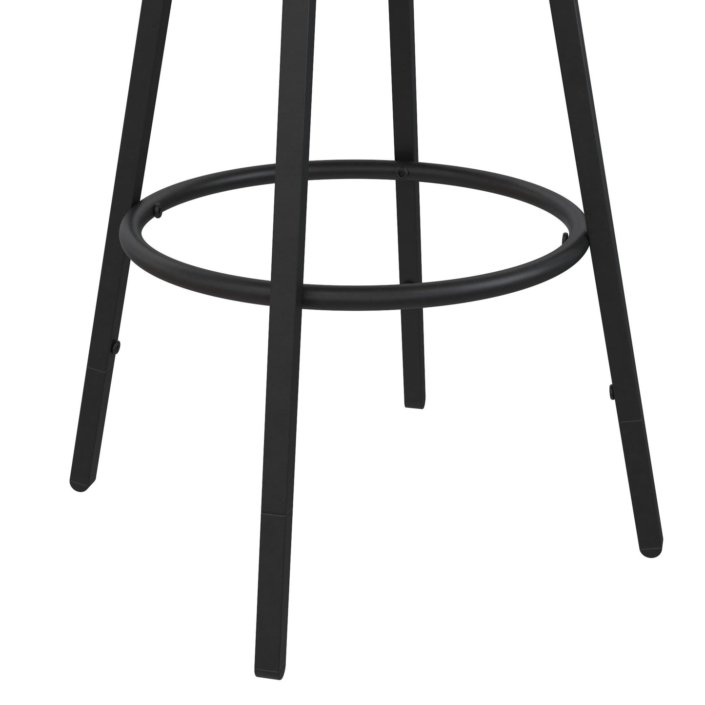 Lesley Upholstered Seat Swivel Barstool - Black