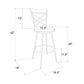 Lesley Upholstered Seat Swivel Barstool - Black
