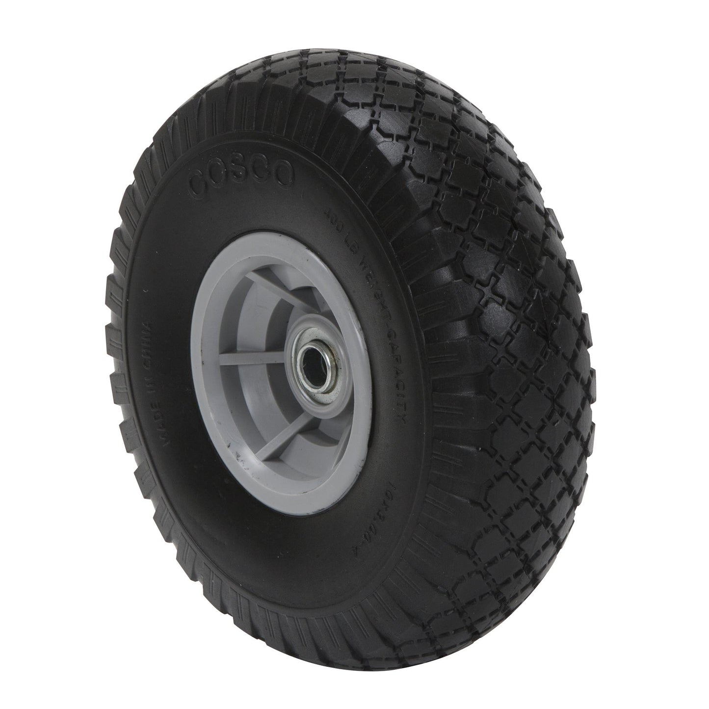 10 Inch Flat-Free Replacement Wheel for Hand Trucks - Black