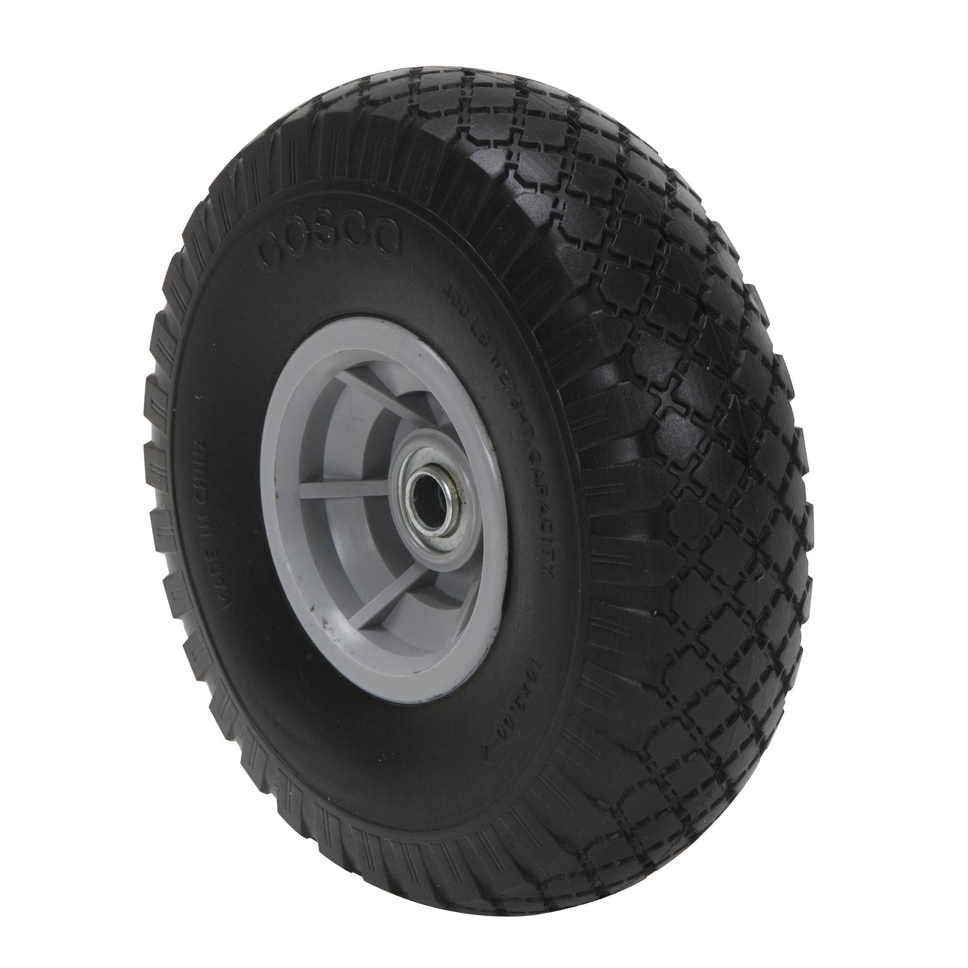 10 Inch Flat-Free Replacement Wheel for Hand Trucks - Black