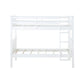 Dylan Wooden Twin over Twin Bunk Bed with Wood Slats - White