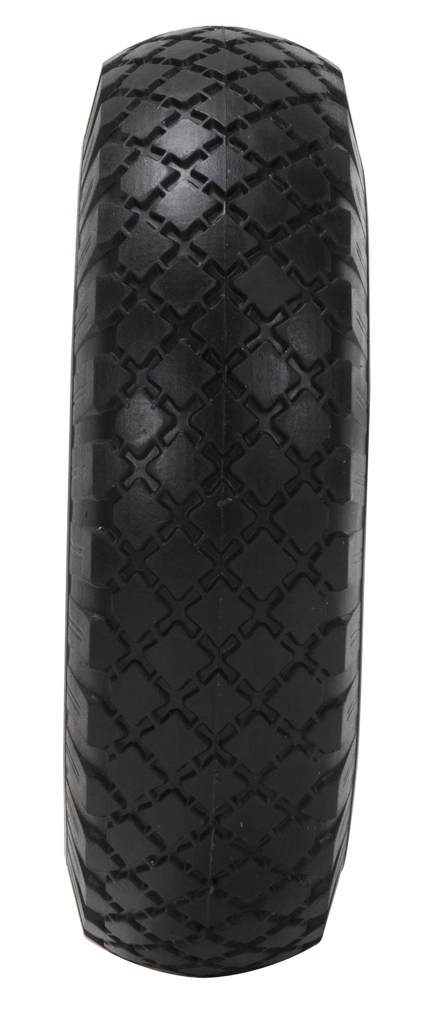 10 Inch Flat-Free Replacement Wheel for Hand Trucks - Black