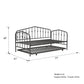 Bushwick Metal Daybed & Trundle - Gray - Twin