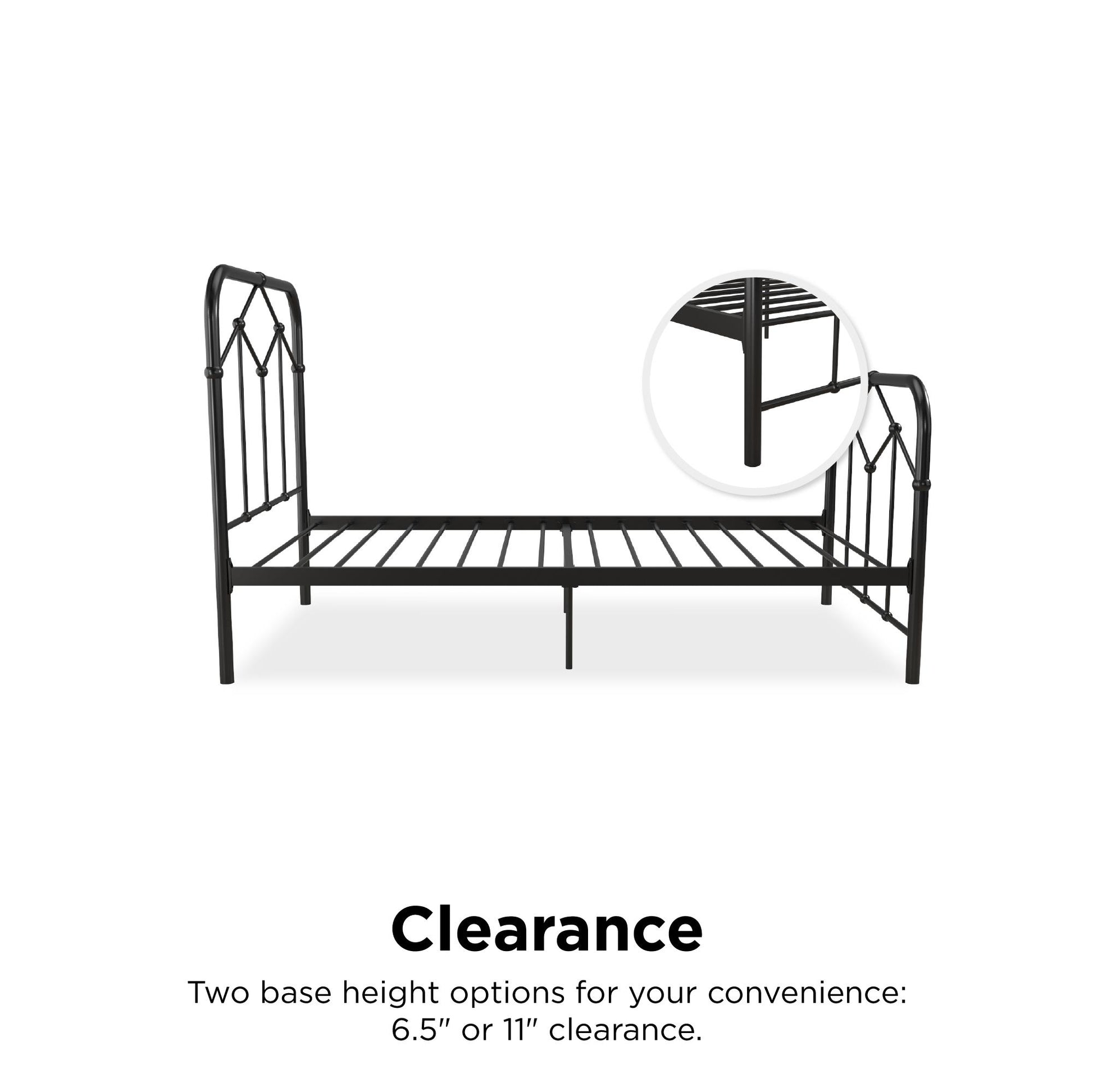 Francis Farmhouse Metal Bed - Black - Twin