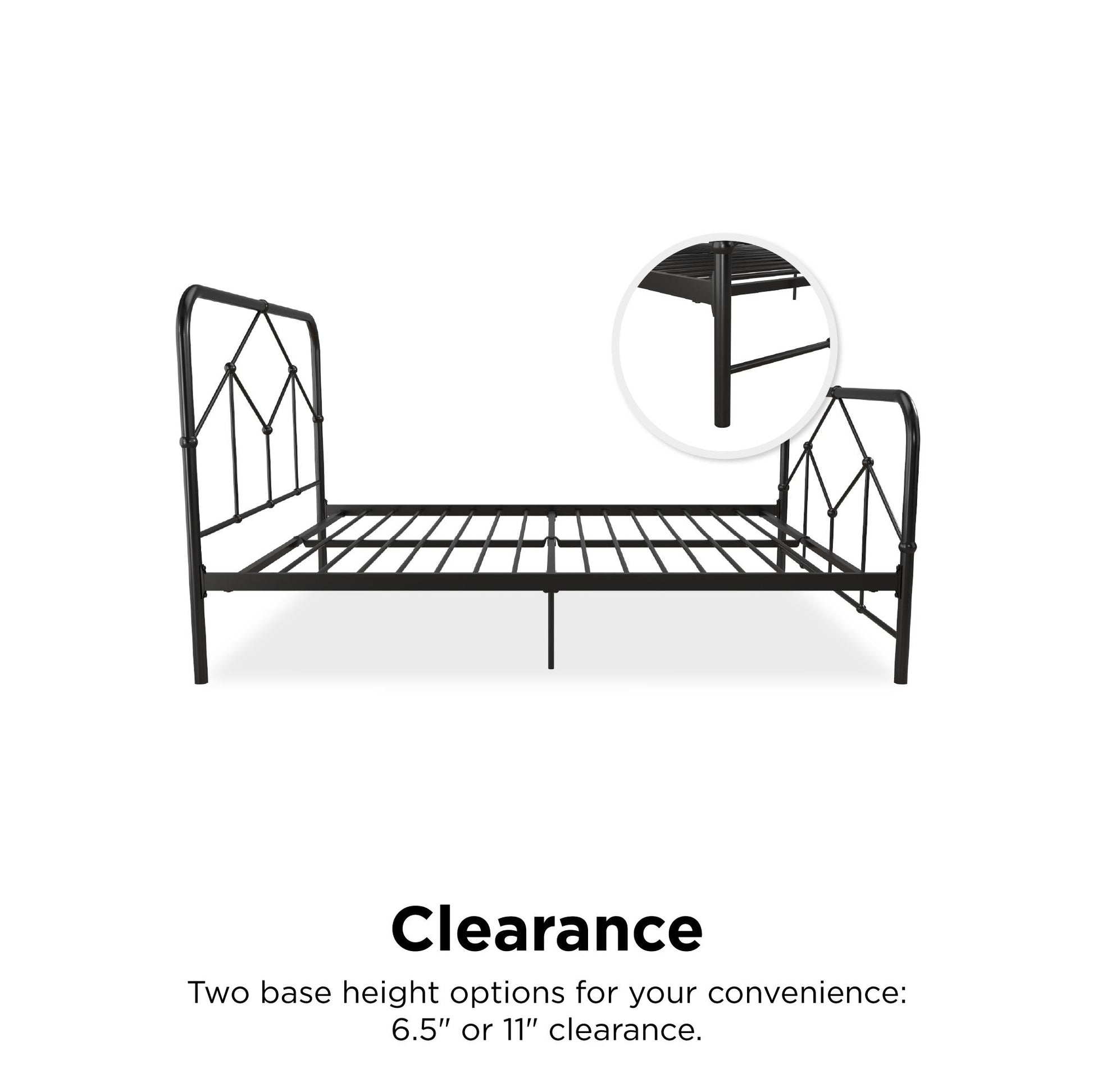 Francis Farmhouse Metal Bed - Black - Full