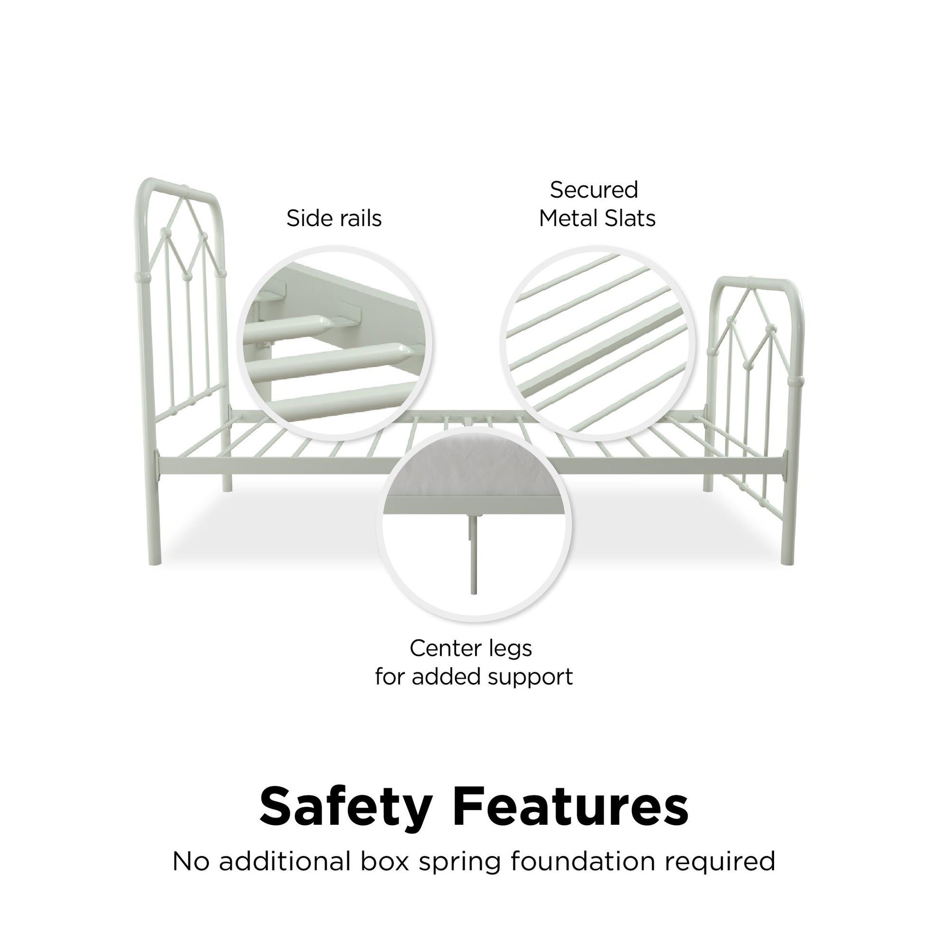 Francis Farmhouse Metal Bed - Green - Twin