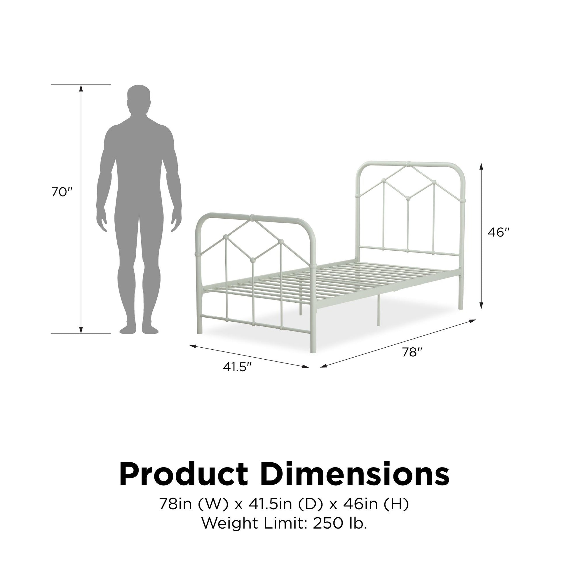 Francis Farmhouse Metal Bed - Green - Twin
