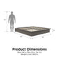 Alden Contemporary Upholstered Platform Bed with Slats - Grey Linen - King