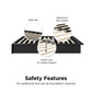 Alden Contemporary Upholstered Platform Bed with Slats - Black - King