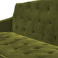 Novogratz Vintage Tufted Sofa Sleeper II, Green Velvet - Green