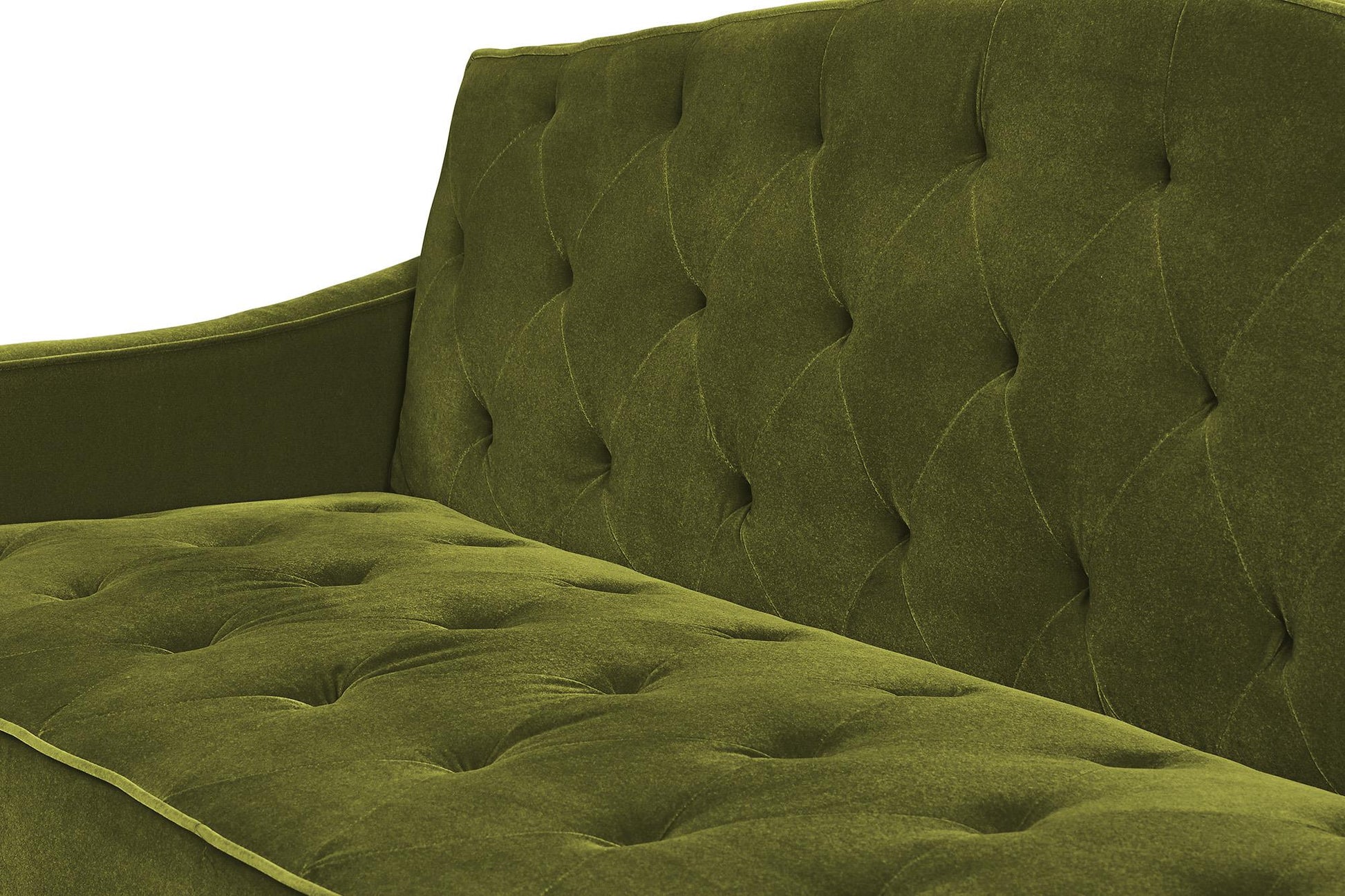Novogratz Vintage Tufted Sofa Sleeper II, Green Velvet - Green