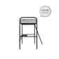 Shawn Metal Loft Bed with Desk with Metal Frame and Integrated Ladder - Black - Twin
