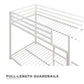 Miles Twin Over Twin Metal Bunk Bed with Secured Metal Slats and Integrated Ladder - White - Twin-Over-Twin