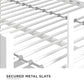 Miles Metal Junior Twin Loft Bed with Integrated Ladder - White - Twin