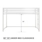 Miles Metal Junior Twin Loft Bed with Integrated Ladder - White - Twin