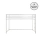 Miles Metal Junior Twin Loft Bed with Integrated Ladder - White - Twin