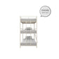 Everleigh Metal Triple Bunk Bed with Metal Slats and 2 Integrated Ladders - White - Twin-Over-Twin