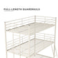 Everleigh Metal Triple Bunk Bed with Metal Slats and 2 Integrated Ladders - White - Twin-Over-Twin