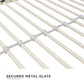 Everleigh Metal Triple Bunk Bed with Metal Slats and 2 Integrated Ladders - White - Twin-Over-Twin