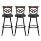 Lesley Upholstered Seat Swivel Barstool - Black