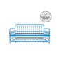 Bright Pop Metal Daybed with Trundle - Teal - Twin
