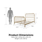 Monarch Hill Wren Metal Bed with Curved Scrollwork Design - Gold - Full