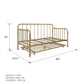 Monarch Hill Wren Metal Daybed and Trundle Set - Gold - Twin