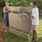 Outdoor 6 Foot Folding Picnic Table, Comfortably Seats 8 People - Taupe