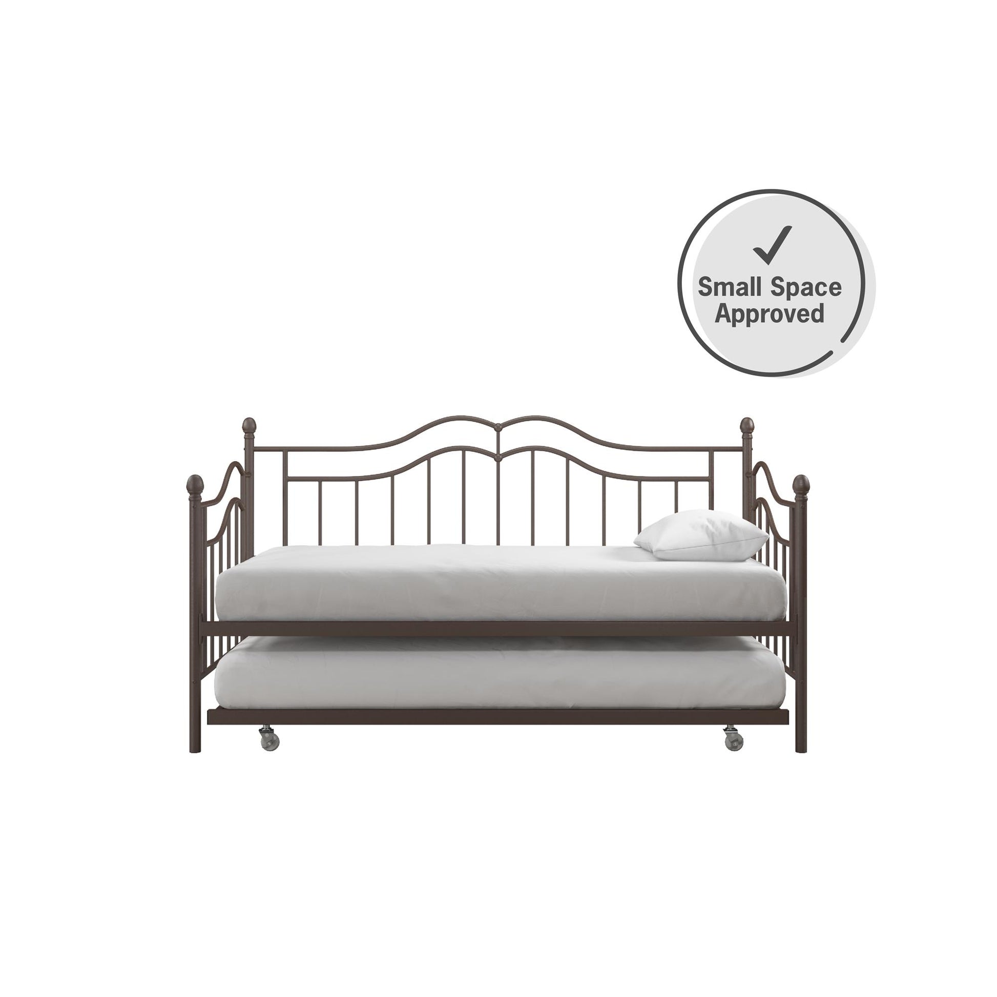Tokyo Metal Daybed and Trundle Set with Metal Slats - Bronze - Twin