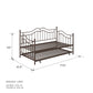 Tokyo Metal Daybed and Trundle Set with Metal Slats - Bronze - Twin