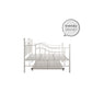 Tokyo Metal Daybed and Trundle Set with Metal Slats - White - Full