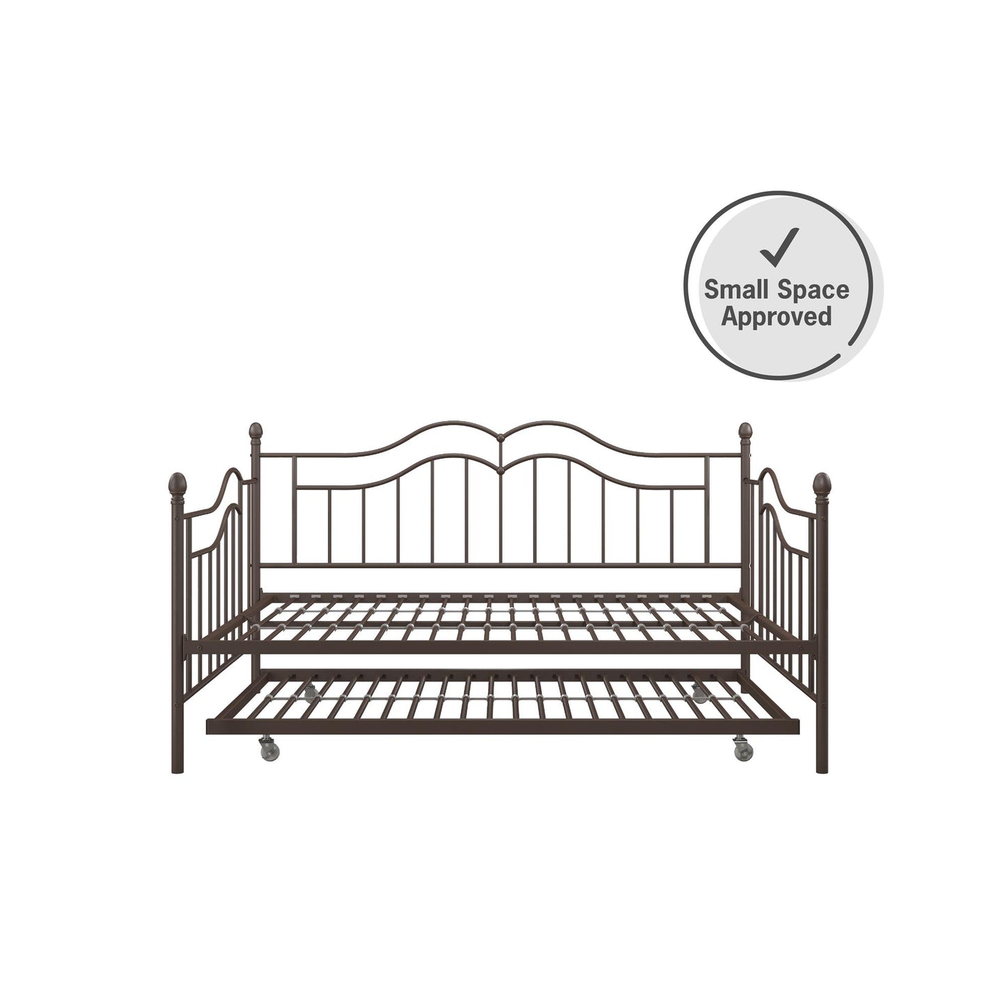 Tokyo Metal Daybed and Trundle Set with Metal Slats - Bronze - Full
