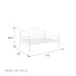 Victoria Metal Daybed with 15 Inch Clearance for Storage - White - Full