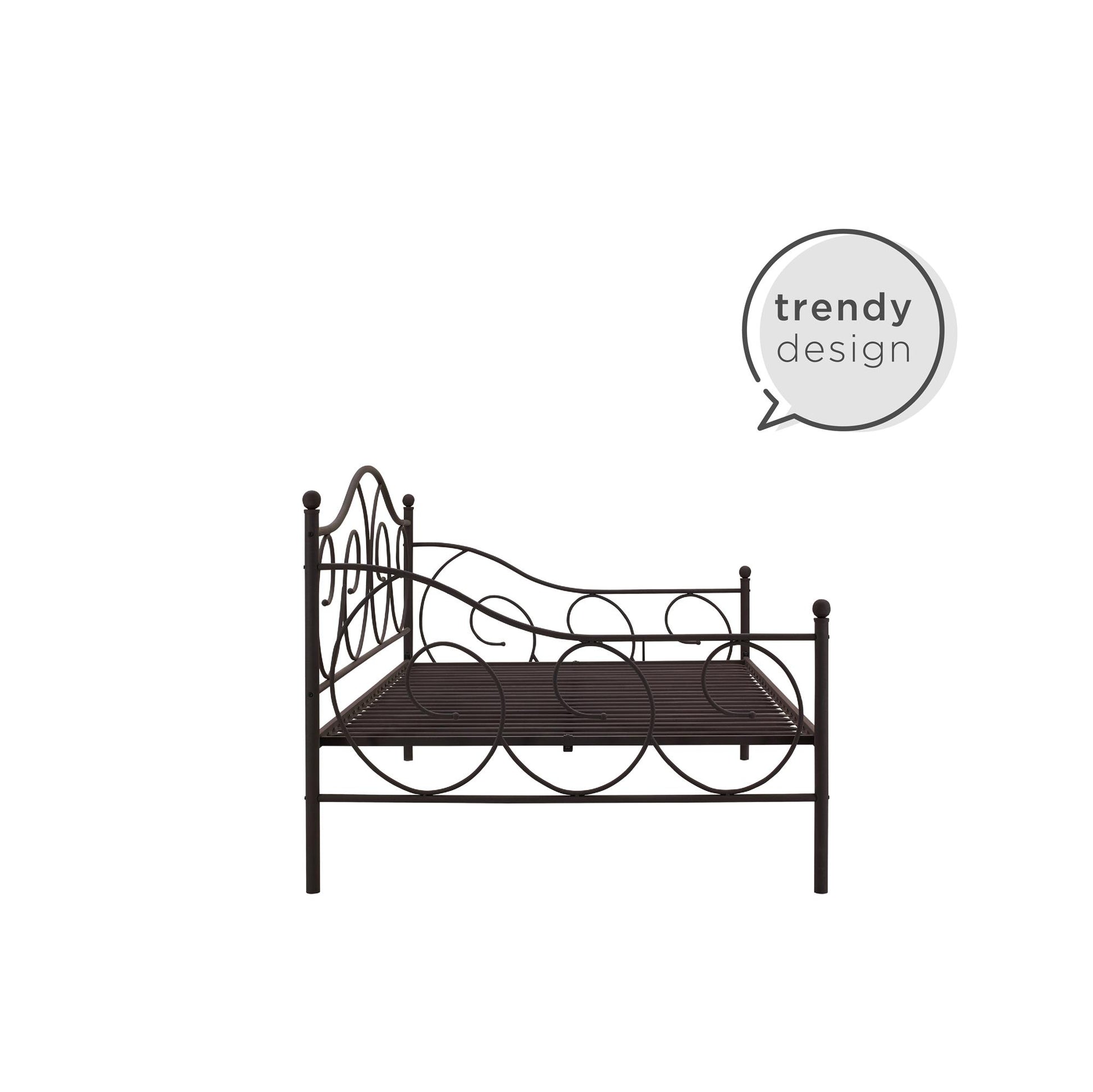 Victoria Metal Daybed with 15 Inch Clearance for Storage - Bronze - Full