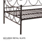 Victoria Metal Daybed with 15 Inch Clearance for Storage - Bronze - Full