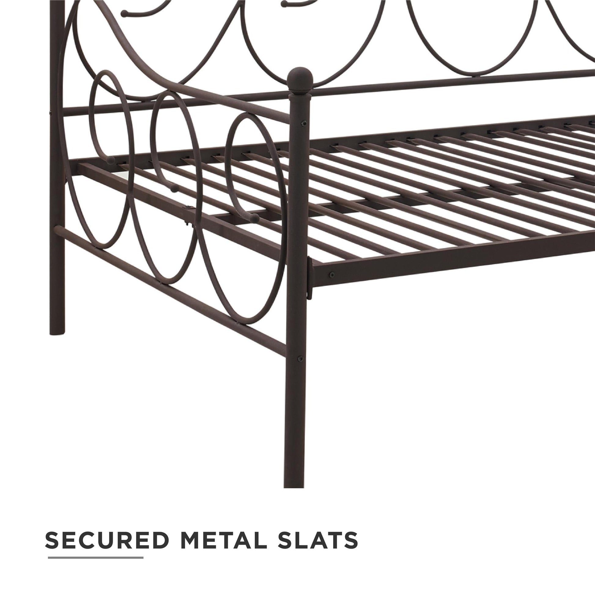 Victoria Metal Daybed with 15 Inch Clearance for Storage - Bronze - Full