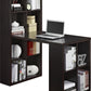 London Hobby Bookcase and Crafting Desk with Cubbies - Espresso